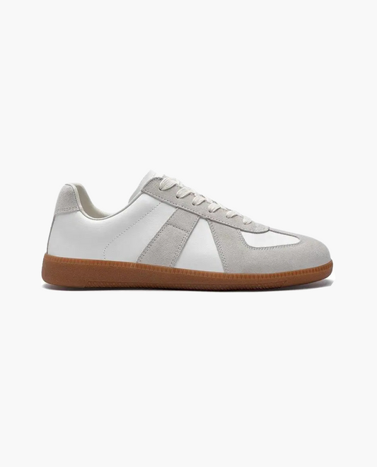 Eleganckie sneakersy ze skóry i zamszu