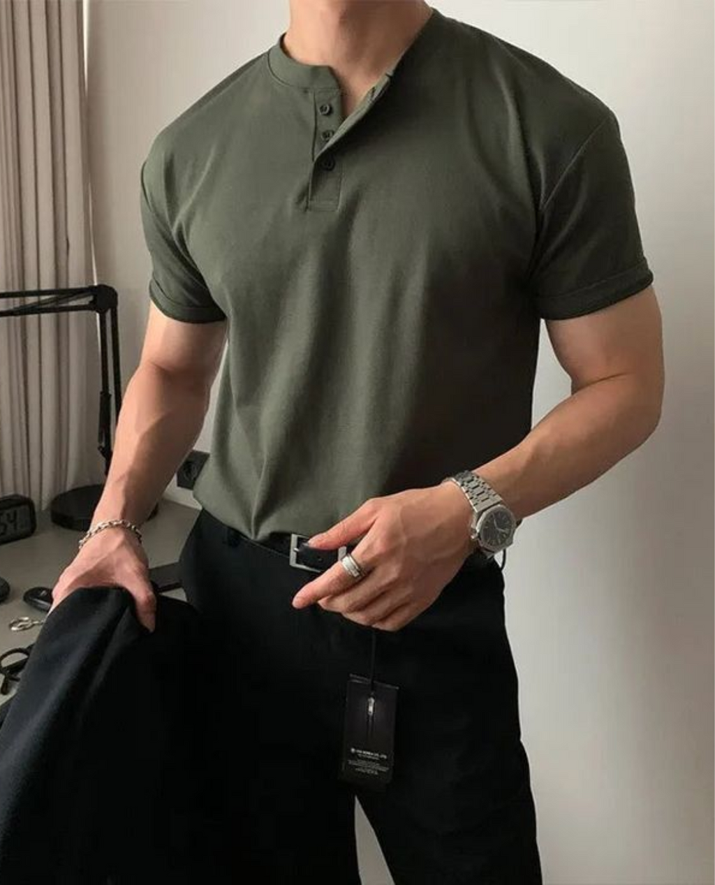 Koszulka Henley Taro Classic
